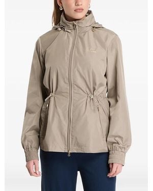 EA7 Drawstring-Waist Hooded Jacket - Natural