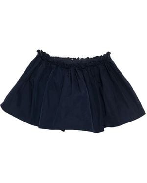 ShuShu/Tong Floral-Waist Mini Skirt - Blue