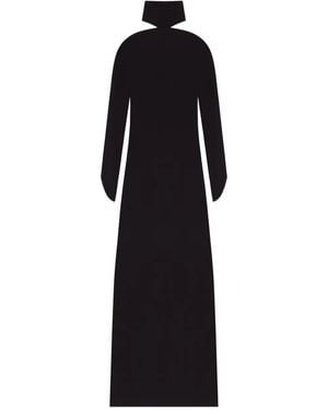 Courreges Cut-Out Long-Sleeve Gown - Black