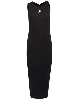JW Anderson Anchor Midikleid - Schwarz