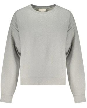 Calvin Klein Relaxed Monogram Fleece Sweatshirt - Gray