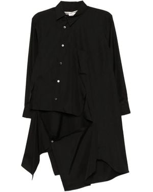 Comme des Garçons Cut-Out Cotton Shirt - Black