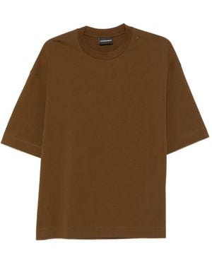Emporio Armani Jersey Dropped Shoulder T-Shirt - Natural