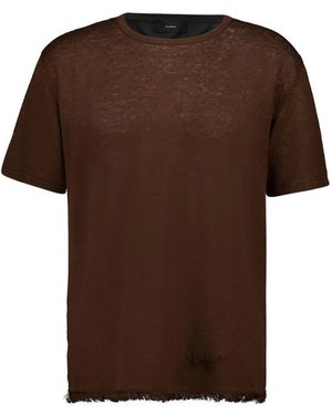 Alanui Fringed T-Shirt - Brown