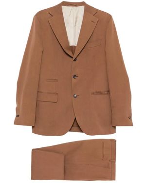 Eleventy Single-Breasted Suit - Brown