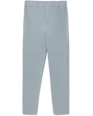 Homme Plissé Issey Miyake Pleated Straight-Leg Trousers - Blue