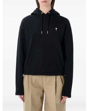 Ami Paris Hoodie Met Geborduurd Hart - Blauw