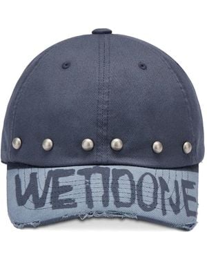 we11done Gerafelde Honkbalpet Met Studs - Blauw
