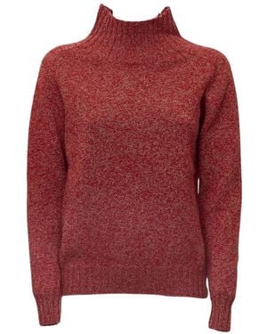 Zanone Dv Mart Ribbed-Knit High-Neck Sweater - Red