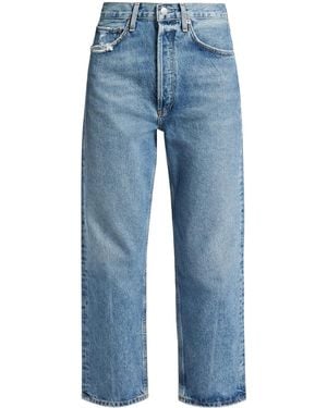 Agolde 90S Crop Straight-Leg Jeans - Blue