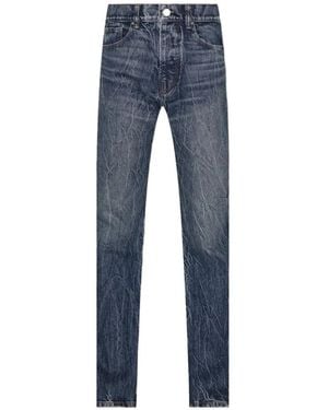 Amiri Bootleg Whiskered-Effect Jeans - Blue