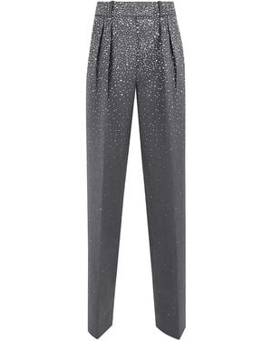 Alex Perry Broek Verfraaid Met Kristallen - Grijs