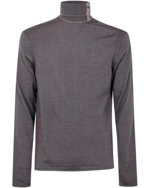 Emporio Armani Turtleneck Wool Jumper - Grey
