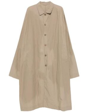Casey Casey Button-Up Oversized Coat - Natural