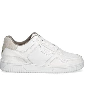 AllSaints Regan Plux Panelled Lace-Up Trainers - White