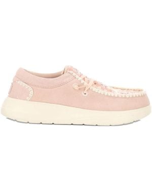 HEYDUDE Crochet Loafers - Pink