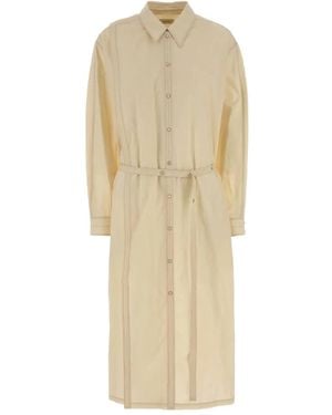 Lemaire Asymmetrical Belted Shirt Dress - Natural