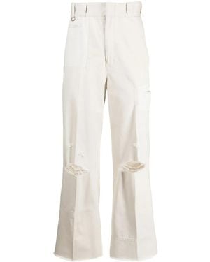 Undercover Pantaloni Dritti Con Effetto Vissuto - Neutro