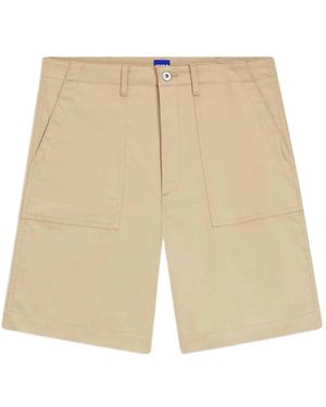 HUGO Logo-Patch Shorts - Natural