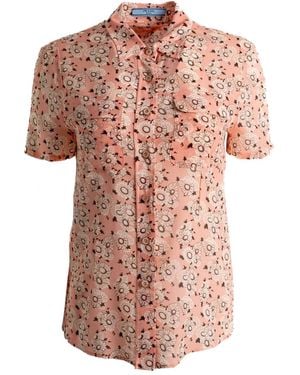 Prada Floral-Print Pocket Shirt - Pink