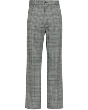 Amiri Checked Flared Pants - Gray