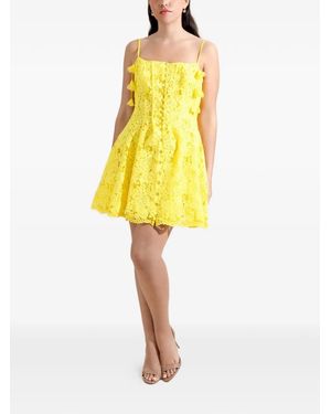 CAMILLA Lace Corset Mini Dress - Yellow