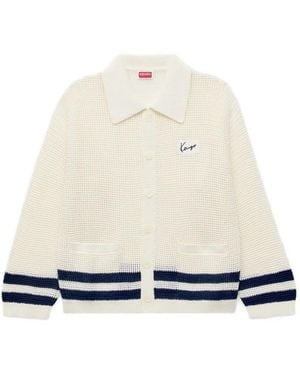 KENZO Logo-Detail Cardigan - White
