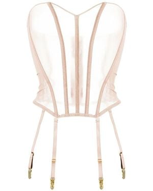 Maison Close L'Amoureuse Porte-Jarretelles Corset - White
