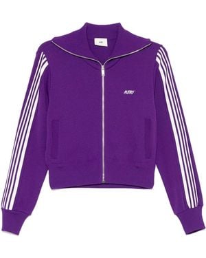 Autry Knitted Track Jacket - Purple