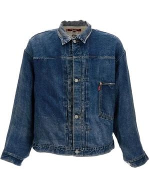Junya Watanabe Relaxed-Fit Denim Jacket - Blue
