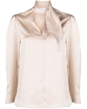 ..,merci Allure Attached-Scarf Blouse - Natural