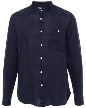 Woolrich Long-Sleeve Linen Shirt - Blue