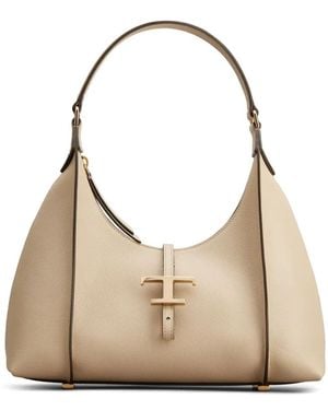 Tod's Amanda レザー ショルダーバッグ S - ナチュラル