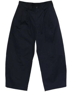 Comme des Garçons Pleated Panelled Trousers - Blue