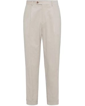 Brunello Cucinelli Pleated Tailored Trousers - Grey