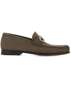 Ferragamo Gancini Ornament Moccasin - Gray