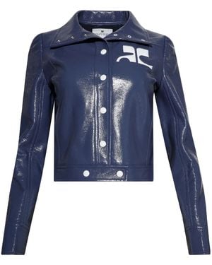 Courreges Reedition Vinyl Jacket - Blue