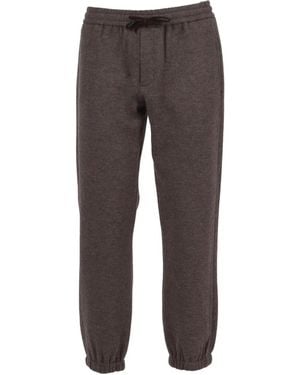 Circolo 1901 Mélange-Effect Track Trousers - Grey