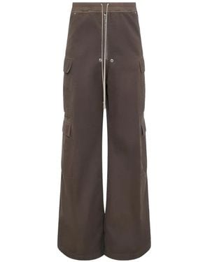 Rick Owens Double Cargo Jumbo Belas Wide-Leg Trousers - Brown