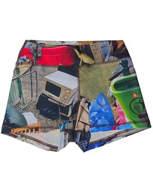 Borbala Lomtalanitas Graphic-Print Shorts - Red