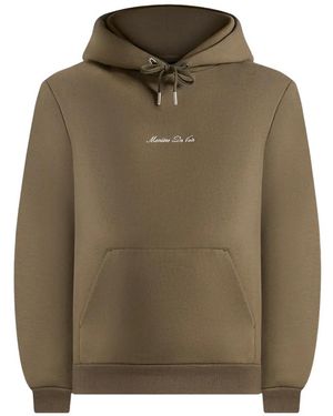 Manière De Voir Gustave Logo-Embroidery Regular-Fit Hoodie - Green