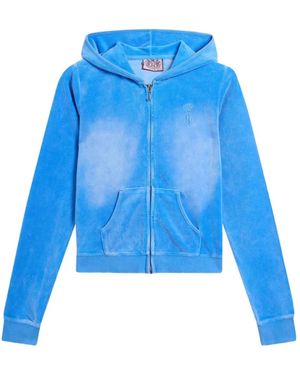Juicy Couture Sudadera Con Capucha Y Efecto Lavado - Azul