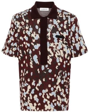 Lanvin Poloshirt Mit Jacquardmuster - Rot