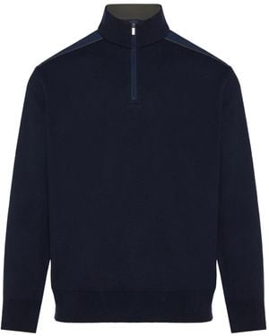 Paul & Shark Half-zip Panelled Sweater - ブルー