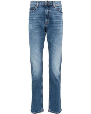 HUGO Mid-Rise Slim-Fit Jeans - Blue