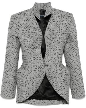 Mugler Dotted Spiky-neckline Jacket - Grey