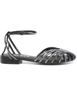 Bibi Lou Serabi Round-Toe Court Shoes - Grey