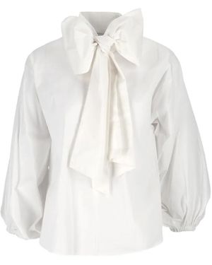 Shirtaporter Bow-Detail Poplin Blouse - White