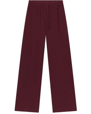 ÉTERNE Cotton Track Pants - Red