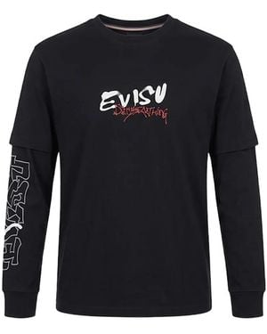 Evisu Printed Layered-Sleeve T-Shirt - Blue